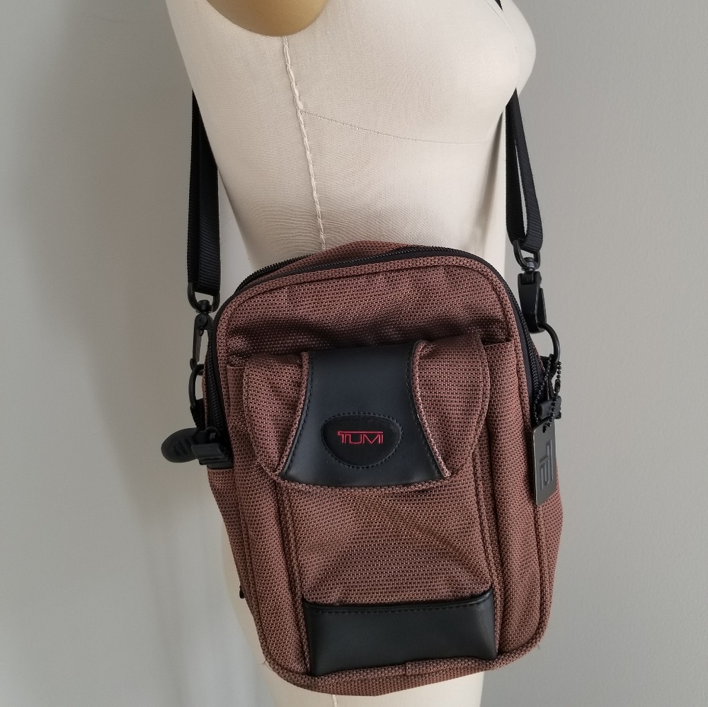 Tumi T2 Organizer Bronze Ballistic nylon crossbody
